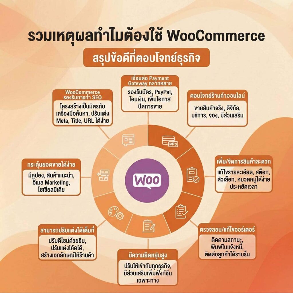 ข้อดีและจุดเด่นของการใช้ Woocommerce