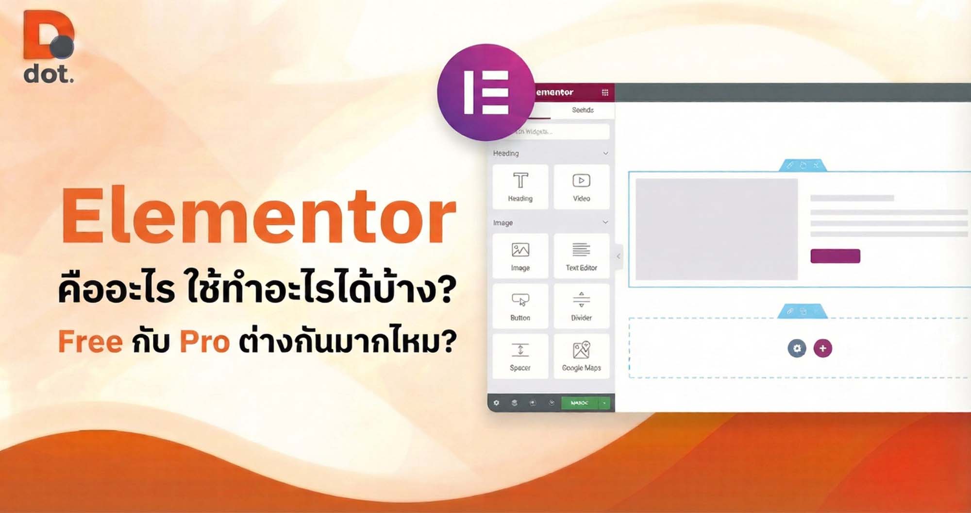 Elementor คืออะไร ใช้ทำอะไรได้บ้าง Free กับ Pro ต่างกันมากไหม